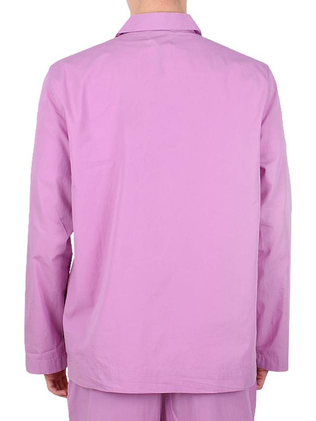 Poplin Long Sleeve Shirt Purple Pink - TEKLA - 5