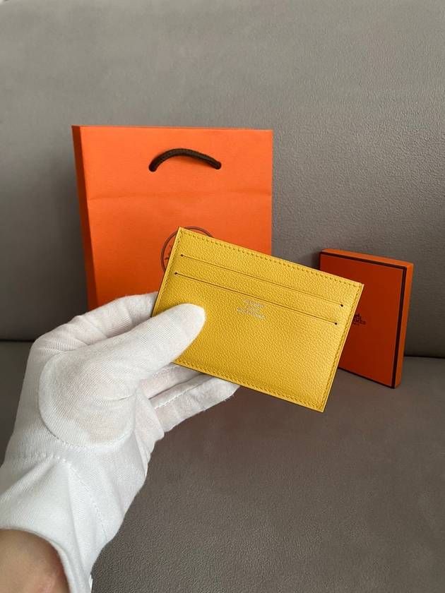 Citizen Twill Card Wallet Yellow - HERMES - BALAAN 9