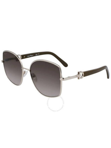 Salvatore Ferragamo Khaki Gradient Butterfly Ladies Sunglasses SF304S 750 58 - SALVATORE FERRAGAMO - BALAAN 1