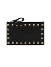 Valentino 3W2P0548 BOL 0NO P0548 Rockstud Zipper Card Wallet - RED VALENTINO - BALAAN 2