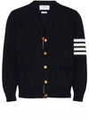 Milano Stitch 4 Bar Cardigan Navy - THOM BROWNE - BALAAN 2