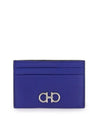 Gancini Card Wallet Blue - SALVATORE FERRAGAMO - BALAAN 1