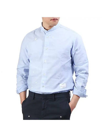 Star Cotton Long Sleeve Shirt Sky Blue - THE EDITOR - BALAAN 1