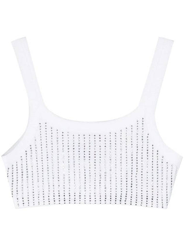 The Attico Rhinestoned Cotton Crop Top - THE ATTICO - BALAAN 1