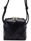 Cassette Intrecciato Mini Shoulder Bag Black - BOTTEGA VENETA - BALAAN 3