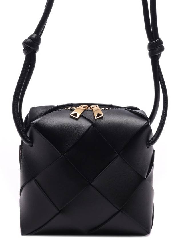 Cassette Intrecciato Mini Shoulder Bag Black - BOTTEGA VENETA - BALAAN 2