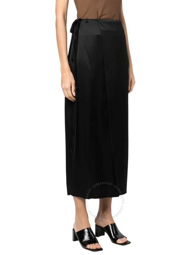 Nanushka Black Racha Satin Wrap Skirt, Size Small - NANUSHKA - BALAAN 2