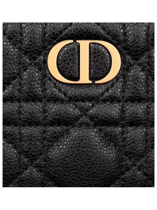 Caro Lavender Supple Cannage Half Wallet Black - DIOR - BALAAN 6