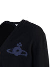 Alex Sphere Intarsia Cardigan Black - VIVIENNE WESTWOOD - BALAAN 6