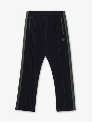 Velor narrow track pants black PU280BLACK - NEEDLES - BALAAN 1