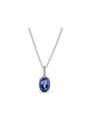 Sparkling Statement Halo Pendant Necklace Blue - PANDORA - BALAAN 2