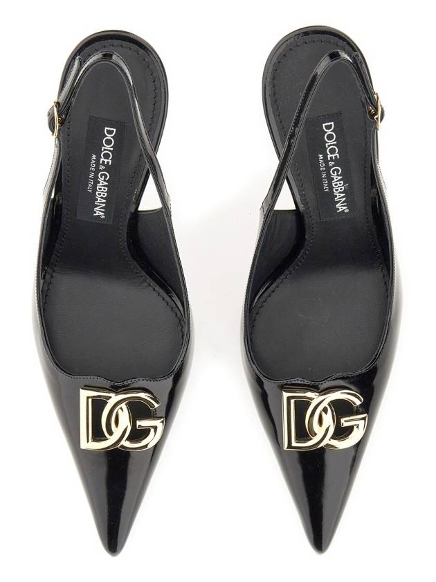 23 fw Glossy Leather Slingback Pumps Dolce GABBANA CG0680 A1037 80999 B0230462700 - DOLCE&GABBANA - BALAAN 5