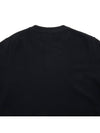 Men's Wappen Patch Crew Neck Wool Knit Top Black - STONE ISLAND - BALAAN 8