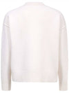 Intarsia Big Heart Logo Wool Knit Top Ivory - AMI - BALAAN 3