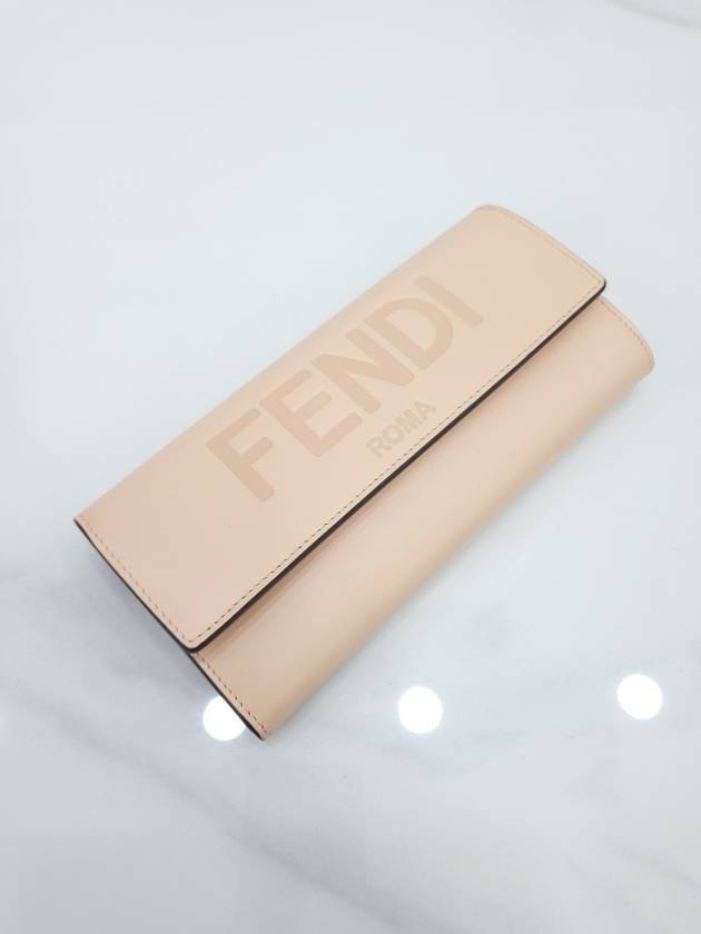 Logo pink Roman long wallet - FENDI - BALAAN 3