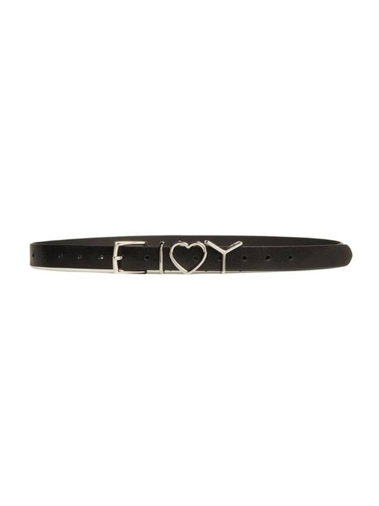 Y Heart Leather Belt Black - Y/PROJECT - BALAAN 1