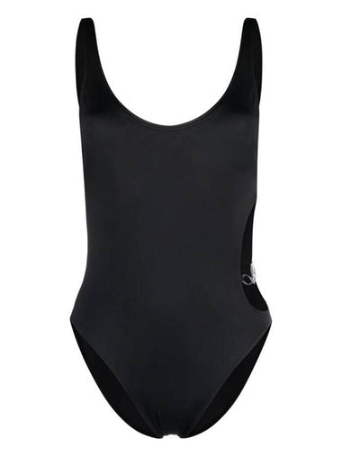 Pamela Open Back One-Piece Swimsuit Black - DIESEL - BALAAN 1