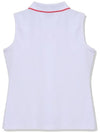 Ribbed collar color matching sleeveless WHITE - 20THHOLE - BALAAN 3