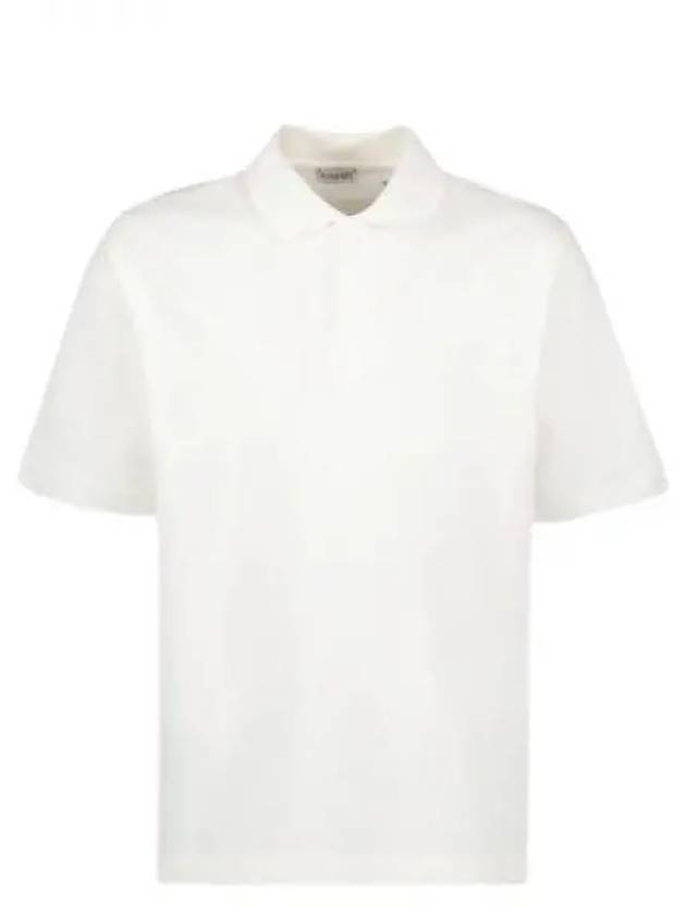 Men's Cotton Polo Shirt White - BURBERRY - BALAAN 2