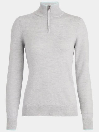 Contrast Tip Merino Wool Quarter Zip Sweater Heather Grey - G/FORE - BALAAN 2