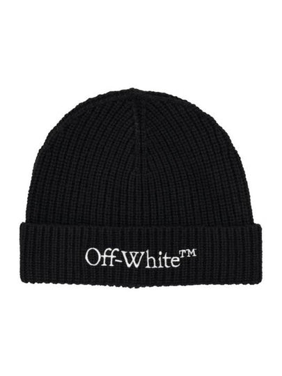 Bookish Knit Beanie Black - OFF WHITE - BALAAN 2