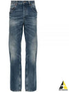 Back Logo Patch Biologics Cotton Jeans Blue - SAINT LAURENT - BALAAN 2