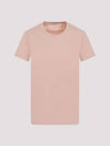 Cotton Jersey Short Sleeve T Shirt Light Pink - MONCLER - BALAAN 2