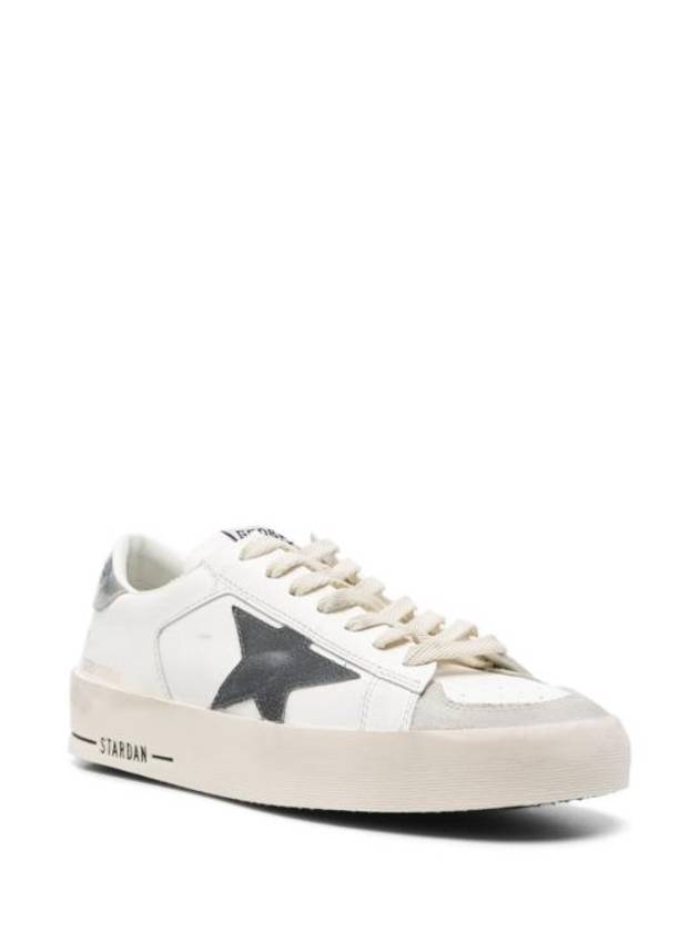 Stardan Leather Low Top Sneakers White Grey - GOLDEN GOOSE - BALAAN 3