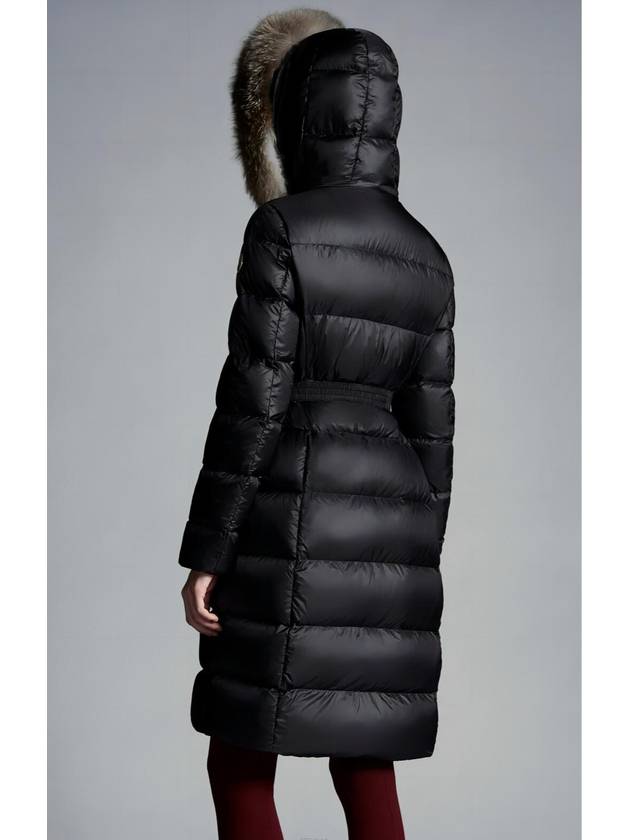 Boedic Fox Fur Women s Long Padding Black - MONCLER - BALAAN 4