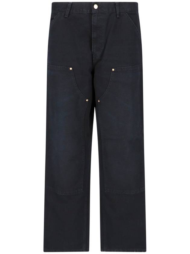 Dearborn Canvas Double Knee Straight Pants Black Aged Canvas - CARHARTT WIP - BALAAN 2