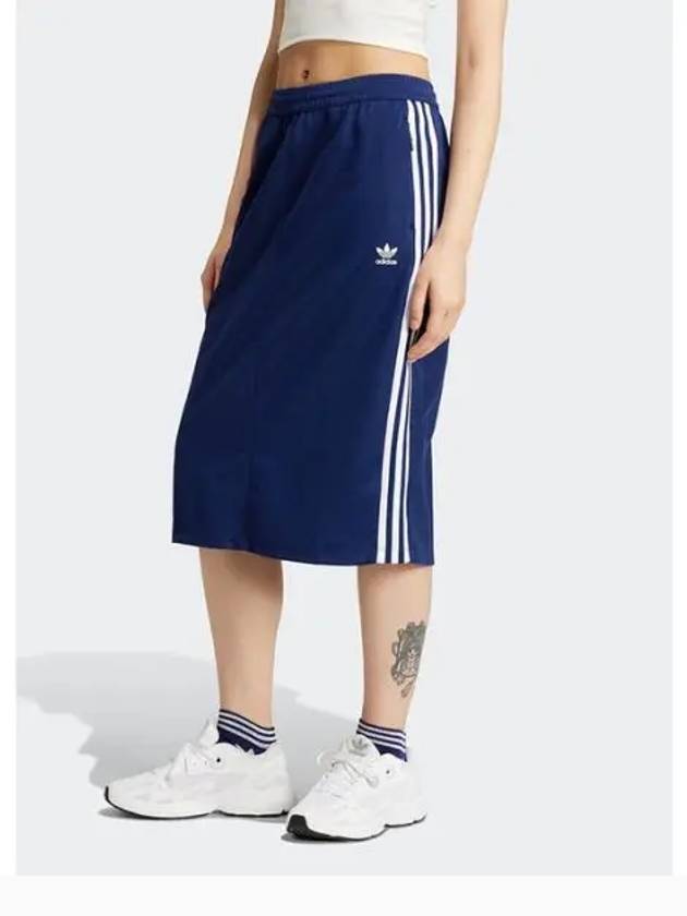 Classic 3 Stripe Midi H Line Skirt Navy - ADIDAS - BALAAN 2