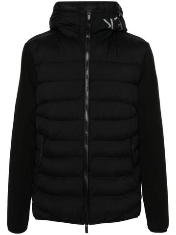 Hooded Padded Cardigan Black - MONCLER - BALAAN 1