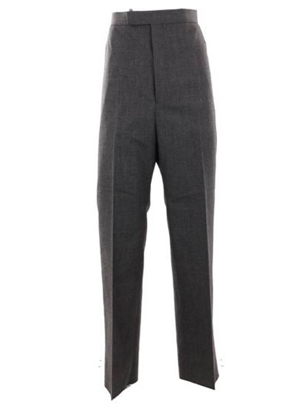 Slim fit tailored straight pants gray - THOM BROWNE - BALAAN 2