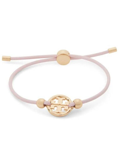 Miller Logo Charm Slider Leather Bracelet Pink - TORY BURCH - BALAAN 1