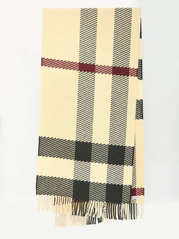 Check Wool Scarf - BURBERRY - BALAAN 1