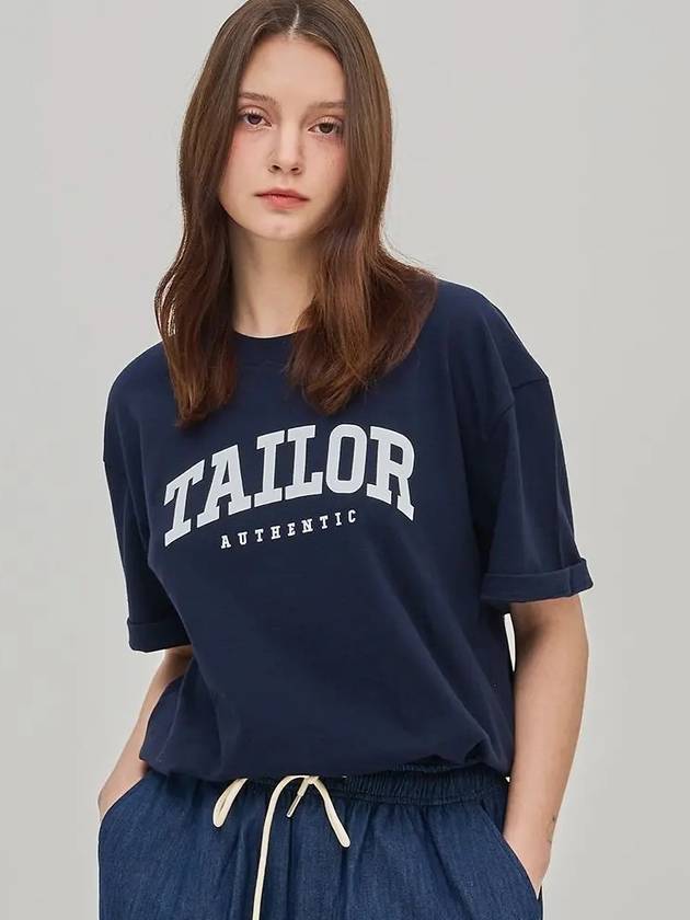 NV L State T-Shirt Navy - TAILOR STUDIO - BALAAN 1