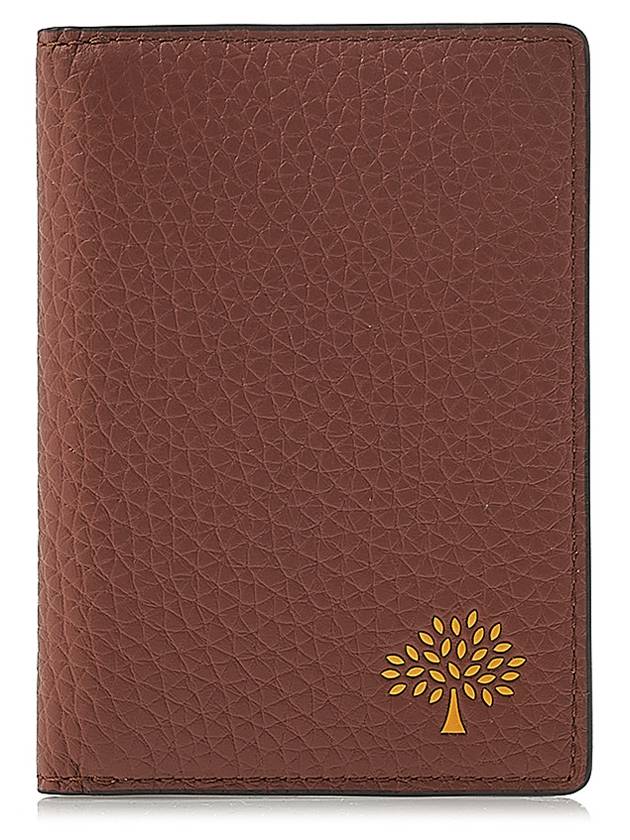 Signature Tree Print Heavy Grain Leather Card Wallet Brown - MULBERRY - BALAAN 2