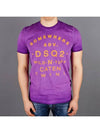 Men's printed round shortsleeved tshirt violet - DSQUARED2 - BALAAN 1