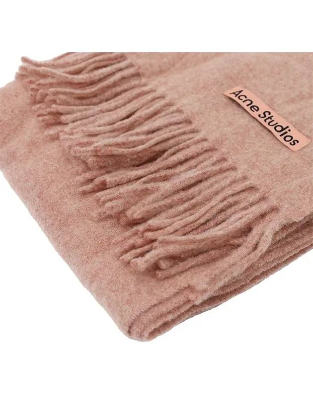 Wool Fringe Scarf Rose Melange - ACNE STUDIOS - BALAAN 4