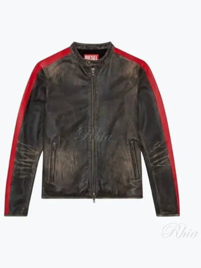 Distressed biker jacket A148410NKBI - DIESEL - BALAAN 2