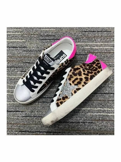 Women's Leopard Superstar Glitter Graffiti Low Top Sneakers - GOLDEN GOOSE - BALAAN 2