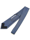 GG Dot Pattern Silk Tie Blue Silver - GUCCI - BALAAN.