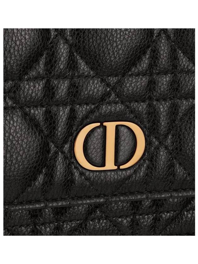 Caro Supple Cannage Calfskin Pouch Bag Black - DIOR - BALAAN 9