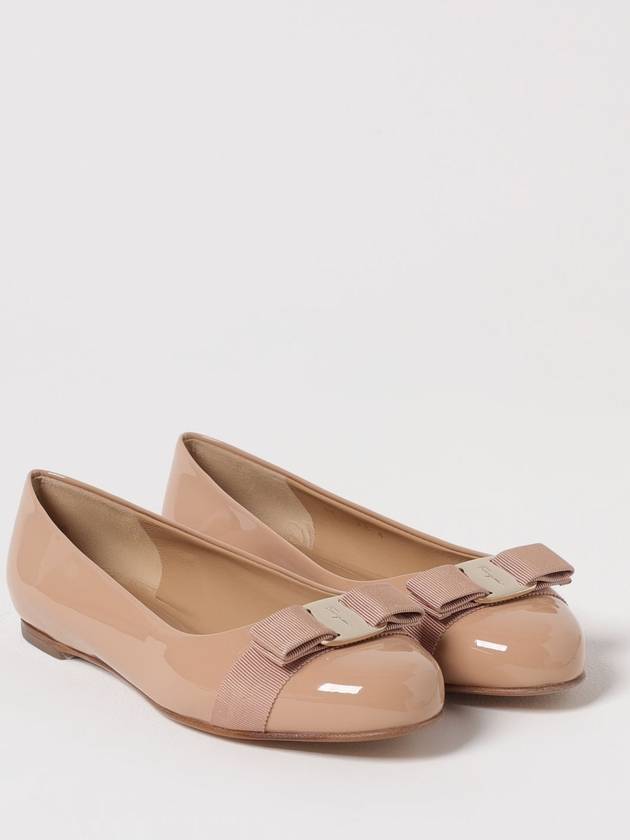 Women’s Varina Bellet Flats Brown - SALVATORE FERRAGAMO - BALAAN 3