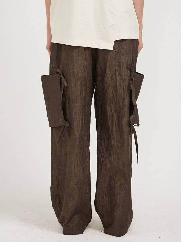 Crinkle Detachable Pocket Pants Brown MM221PT001BRN - MONTSENU - BALAAN 5