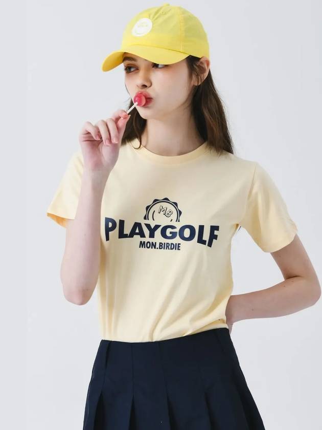 Washing short sleeve t-shirt YELLOW - MONBIRDIE GOLF - BALAAN 9