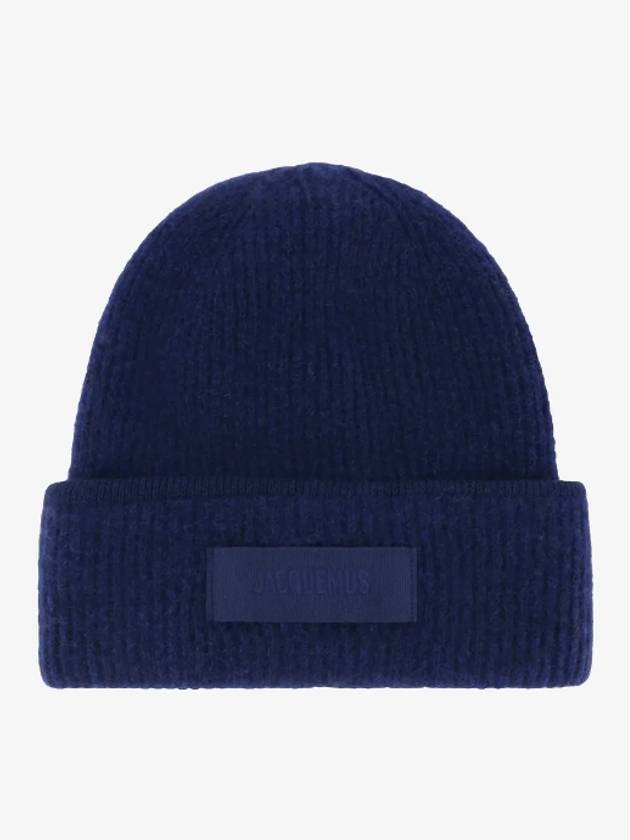 Jacquemus Logo Wool Beanie Navy Unisex - JACQUEMUS - BALAAN 2