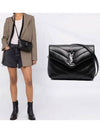 Toy Loulou Strap Shoulder Bag In Quilted Leather Black - SAINT LAURENT - BALAAN 2