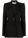 Women's Tailored Single Breasted Blazer Jacket Black - OFF WHITE - BALAAN 1