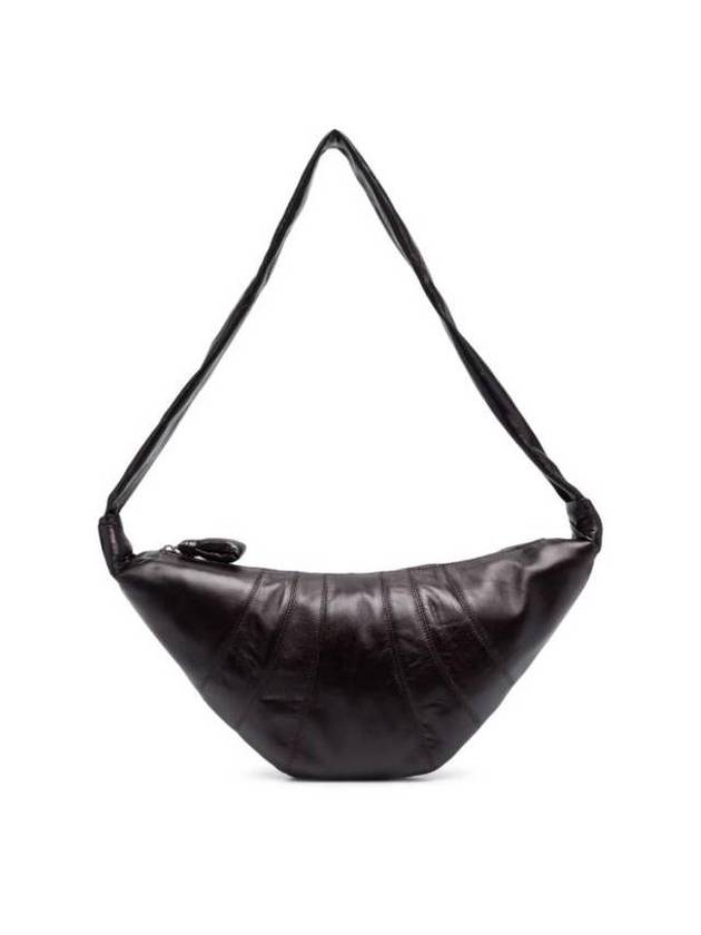 Croissant Medium Soft Nappa Leather Cross Bag Dark Chocolate - LEMAIRE - BALAAN 1